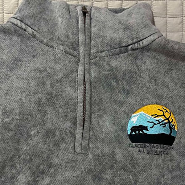 Embroidered 1/4 Zip Pullover - Image 2