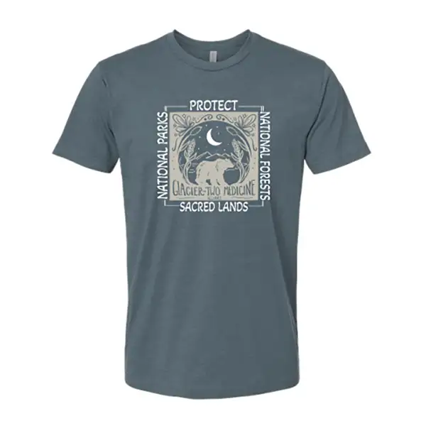 Protect Land tshirt in Heather Blue