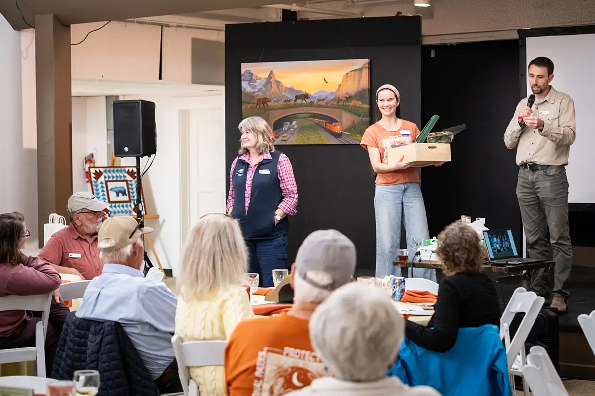 GTMA staff and volunteers on stage during the 2026 Fall Gathering auction