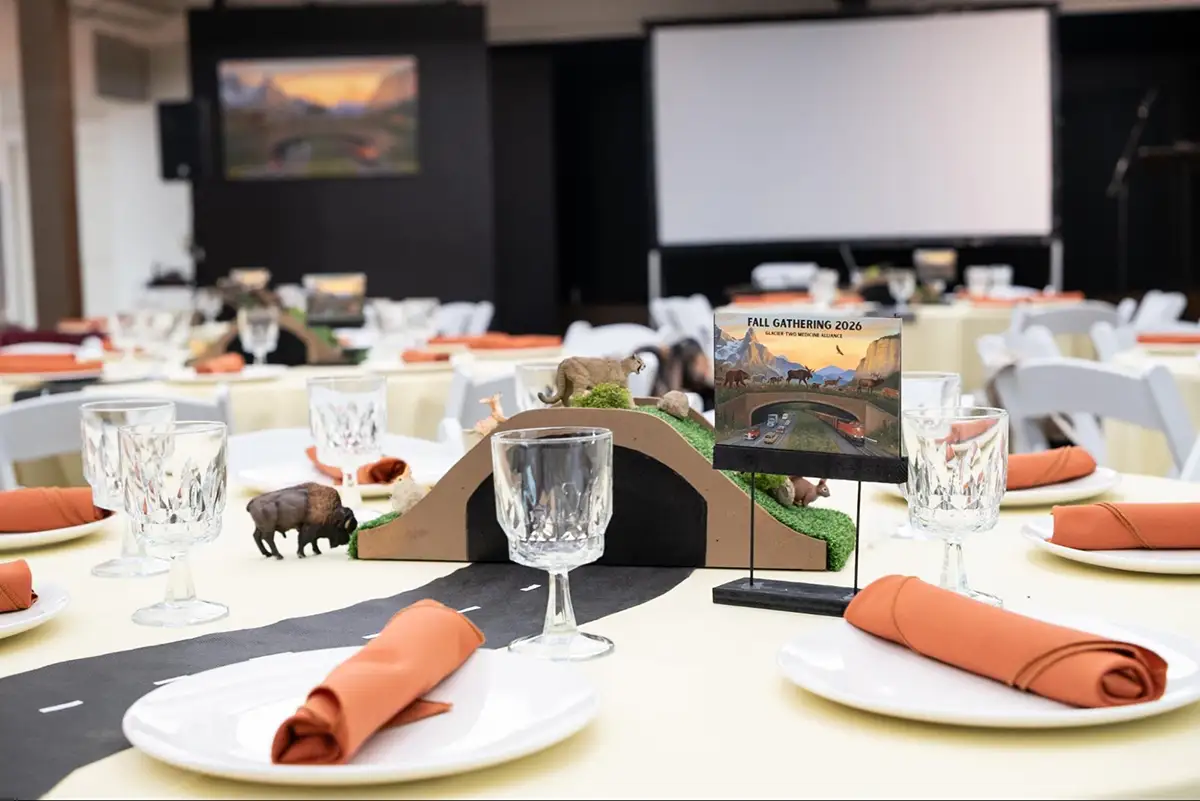 Table setting at the 2026 Fall Gathering dinner