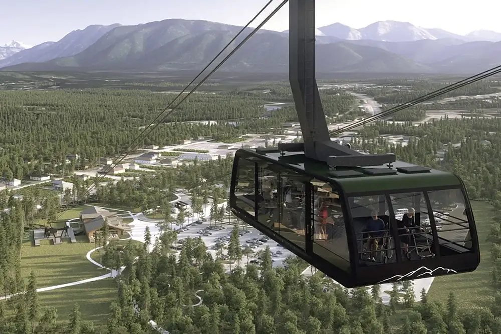 Mockup of the proposed Glacier View Tram