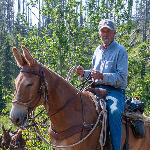 GTMA board member Roy Jacobs riding a horse